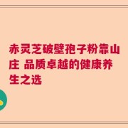 赤灵芝破壁孢子粉靠山庄 品质卓越的健康养生之选