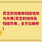 灵芝的功用和归经功效与作用(灵芝的功效及归经作用，全方位解析)