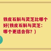 铁皮石斛与灵芝比哪个好(铁皮石斛与灵芝：哪个更适合你？)