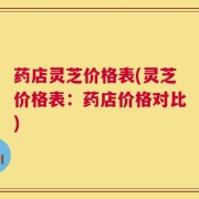 药店灵芝价格表(灵芝价格表：药店价格对比)