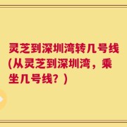 灵芝到深圳湾转几号线(从灵芝到深圳湾，乘坐几号线？)