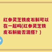 红参灵芝铁皮石斛可以在一起吗(红参灵芝铁皮石斛能否混搭？)