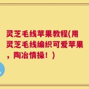 灵芝毛线苹果教程(用灵芝毛线编织可爱苹果，陶冶情操！)