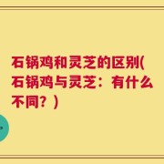 石锅鸡和灵芝的区别(石锅鸡与灵芝：有什么不同？)