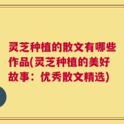 灵芝种植的散文有哪些作品(灵芝种植的美好故事：优秀散文精选)