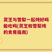 灵芝与雪梨一起炖好吗能吃吗(灵芝和雪梨炖的食用指南)