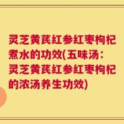 灵芝黄芪红参红枣枸杞煮水的功效(五味汤：灵芝黄芪红参红枣枸杞的浓汤养生功效)
