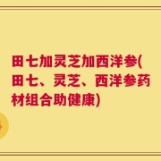 田七加灵芝加西洋参(田七、灵芝、西洋参药材组合助健康)