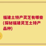 福建土特产灵芝有哪些(探秘福建灵芝土特产品种)