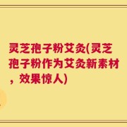 灵芝孢子粉艾灸(灵芝孢子粉作为艾灸新素材，效果惊人)