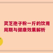 灵芝孢子粉一斤的饮用周期与健康效果解析