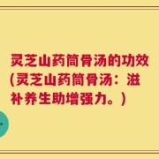 灵芝山药筒骨汤的功效(灵芝山药筒骨汤：滋补养生助增强力。)