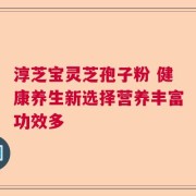 淳芝宝灵芝孢子粉 健康养生新选择营养丰富功效多