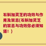 石斛加灵芝的功效与作用及禁忌(石斛加灵芝的禁忌与功效你必须知道！)