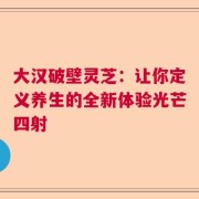大汉破壁灵芝：让你定义养生的全新体验光芒四射