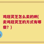 鸡冠灵芝怎么卖的啊(卖鸡冠灵芝的方式有哪些？)