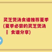 灵芝煲汤食谱推荐夏季(夏季必尝的灵芝煲汤 – 食谱分享)