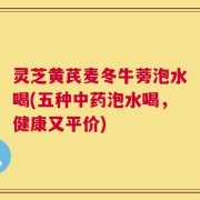 灵芝黄芪麦冬牛蒡泡水喝(五种中药泡水喝，健康又平价)