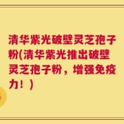 清华紫光破壁灵芝孢子粉(清华紫光推出破壁灵芝孢子粉，增强免疫力！)