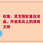 松茸、灵芝搭配夏日凉品，开启舌尖上的清爽之旅