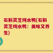 石斛灵芝炖水鸭(石斛灵芝炖水鸭：美味又养生)