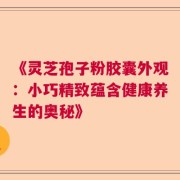 《灵芝孢子粉胶囊外观：小巧精致蕴含健康养生的奥秘》