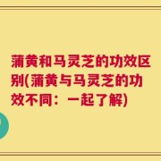 蒲黄和马灵芝的功效区别(蒲黄与马灵芝的功效不同：一起了解)