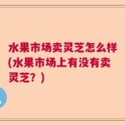 水果市场卖灵芝怎么样(水果市场上有没有卖灵芝？)