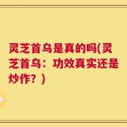灵芝首乌是真的吗(灵芝首乌：功效真实还是炒作？)