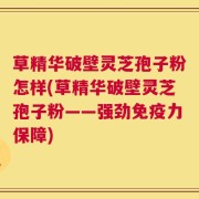 草精华破壁灵芝孢子粉怎样(草精华破壁灵芝孢子粉——强劲免疫力保障)