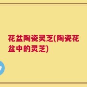 花盆陶瓷灵芝(陶瓷花盆中的灵芝)