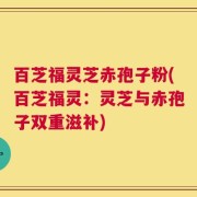 百芝福灵芝赤孢子粉(百芝福灵：灵芝与赤孢子双重滋补)