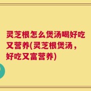 灵芝根怎么煲汤喝好吃又营养(灵芝根煲汤，好吃又富营养)