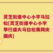 灵芝街道中心小学马拉松(灵芝街道中心小学举行盛大马拉松赛同庆国庆)