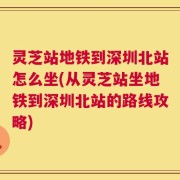 灵芝站地铁到深圳北站怎么坐(从灵芝站坐地铁到深圳北站的路线攻略)