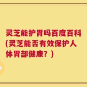 灵芝能护胃吗百度百科(灵芝能否有效保护人体胃部健康？)