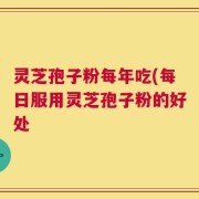 灵芝孢子粉每年吃(每日服用灵芝孢子粉的好处