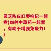 灵芝陈皮红枣枸杞一起煮(四种中草药一起煮，有助于增强免疫力！)