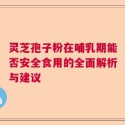 灵芝孢子粉在哺乳期能否安全食用的全面解析与建议