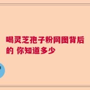 喝灵芝孢子粉网图背后的 你知道多少