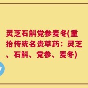 灵芝石斛党参麦冬(重拾传统名贵草药：灵芝、石斛、党参、麦冬)