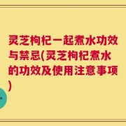 灵芝枸杞一起煮水功效与禁忌(灵芝枸杞煮水的功效及使用注意事项)