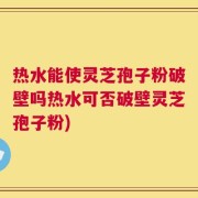 热水能使灵芝孢子粉破壁吗热水可否破壁灵芝孢子粉)