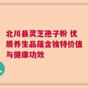 北川县灵芝孢子粉 优质养生品蕴含独特价值与健康功效