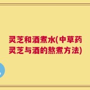 灵芝和酒煮水(中草药灵芝与酒的熬煮方法)
