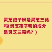 灵芝孢子粉是灵芝三萜吗(灵芝孢子粉的成分是灵芝三萜吗？)