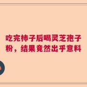 吃完柿子后喝灵芝孢子粉，结果竟然出乎意料