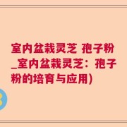 室内盆栽灵芝 孢子粉_室内盆栽灵芝：孢子粉的培育与应用)