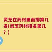 灵芝在药材里面排第几名(灵芝药材排名第几？)