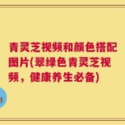 青灵芝视频和颜色搭配图片(翠绿色青灵芝视频，健康养生必备)